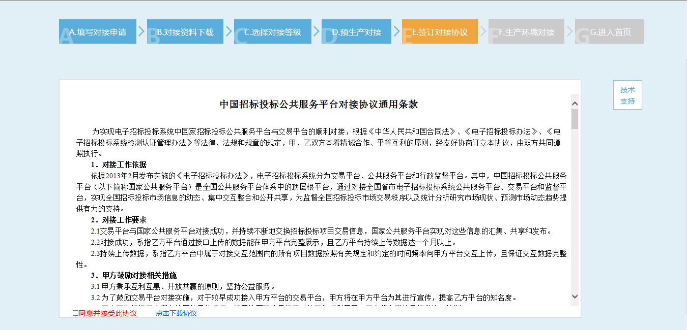 中國招標(biāo)公共平臺直連對接流程圖示