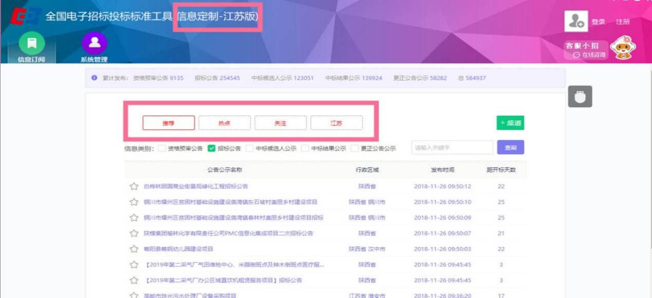 江蘇省招標(biāo)投標(biāo)公共服務(wù)平臺(tái)信息定制服務(wù)指南